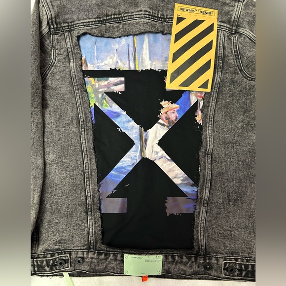 OFF-WHITE C/O VIRGIL ABLOH DENIM JACKET Size Large NWT - Picture 10 of 12